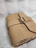 Light tan leather handmade Journal