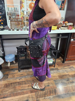 Pentacle black leather satchel