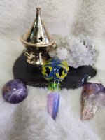 Raven's Fire Glass Necklace