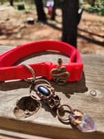 Infernal Serpent Obsidian Skull Dog Collar (M-L)