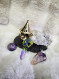 Raven's Fire Glass Necklace