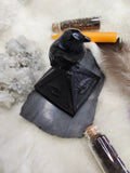 Obsidian raven pyramid