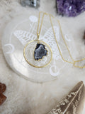 Gold Agate Dangle Necklace