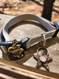 Celestial Serpent Rose Quartz Dog Collar ( M-L)