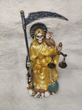 Sante muerte gold cloak statue