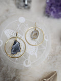 Gold Agate Dangle Necklace