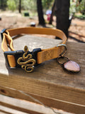 Serpent’s Embrace Rose Quartz Dog Collar ( M-L)
