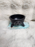 Soapstone pentacle cauldron