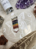 Silver Chakra Quartz Necklace