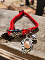 Crimson Moth Garden Quartz Cat Collar