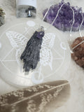 Black Kyanite with Amethyst Necklace