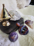 Witch’s Violet Flame Glass Necklace