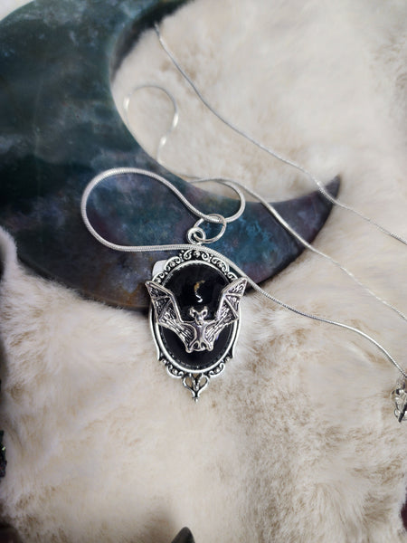Real bat claw pendent necklace