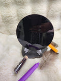 Obsidian scrying mirror (6in)