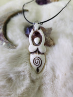 Spiral womb Goddess necklace