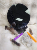 Obsidian crying mirror (8in)