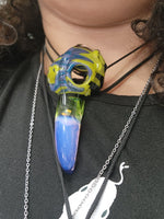 Raven's Fire Glass Necklace