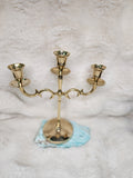 Brass Triple Candle Holder