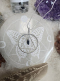 Black Tourmaline Triangle Necklace