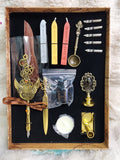 Quill feather and wax seal set