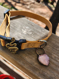 Serpent’s Embrace Rose Quartz Dog Collar ( M-L)
