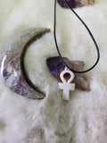 Bone ankh necklace
