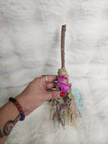 Pink flower altar broom