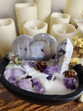 Aura howlite candle
