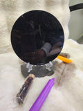 Obsidian scrying mirror (6in)