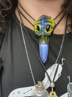 Raven's Fire Glass Necklace