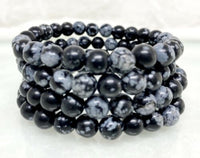 Snowflake Obsidian Bracelet