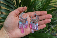 Luna Watermelon quartz earings