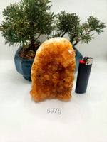 Extra Large Citrine Geode | Citrine Cluster | Honey Citrine | Raw Citrine | Citrine Quartz | Larger Citrine Cluster l Set 3