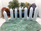 Blue Celestite Tower Point l Blue Celestite Obelisk l 4" Polished Crystal Tower l AAA Quality