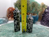 Snowflake Obsidian Tower Point l Snowflake Obsidian Obelisk l  Polished Crystal Tower l AAA Quality