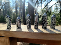 Snowflake Obsidian Tower Point l Snowflake Obsidian Obelisk l  Polished Crystal Tower l AAA Quality