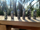 Snowflake Obsidian Tower Point l Snowflake Obsidian Obelisk l  Polished Crystal Tower l AAA Quality