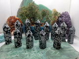 Snowflake Obsidian Tower Point l Snowflake Obsidian Obelisk l  Polished Crystal Tower l AAA Quality