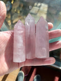 Pick Your Grade Rose Quartz Tower l Rose Quartz Tower Point l Crystal Quartz Obelisk l  Polished Crystal Tower